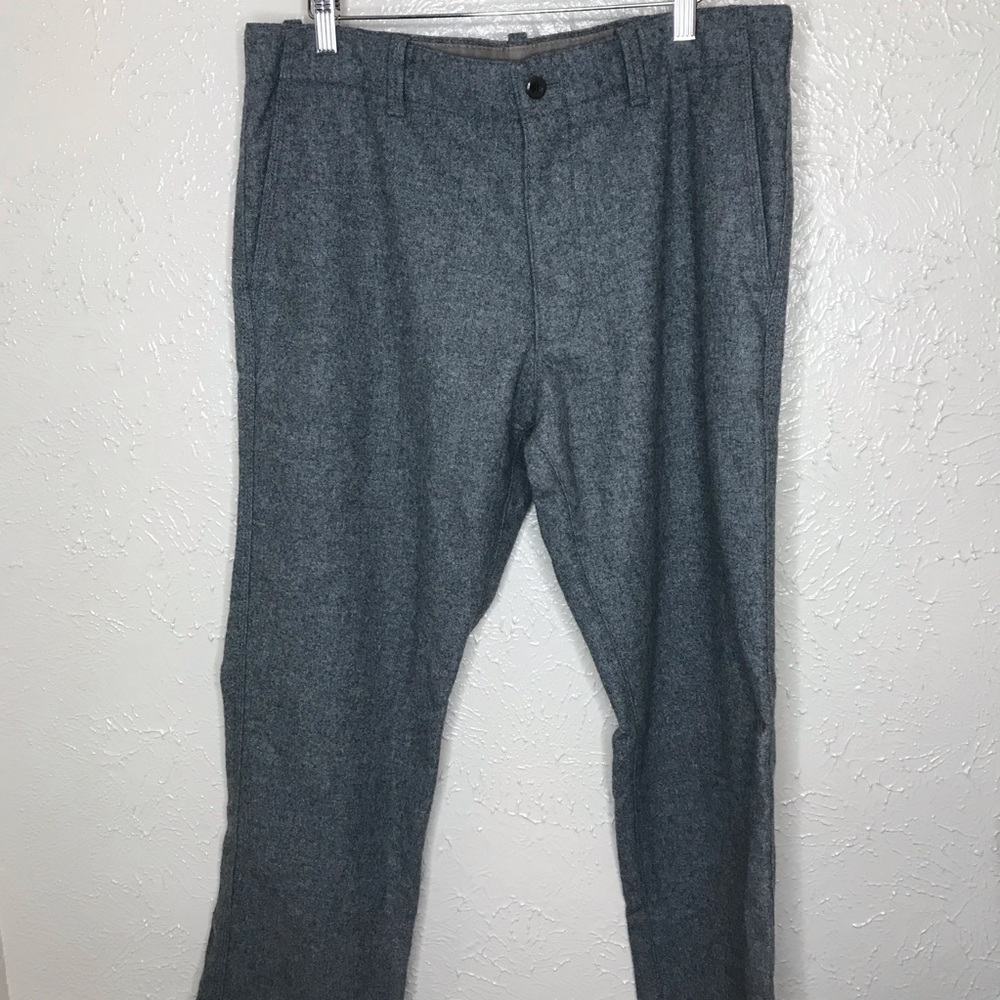 Banana Republic Grey Wool Straight Leg Dress Pant